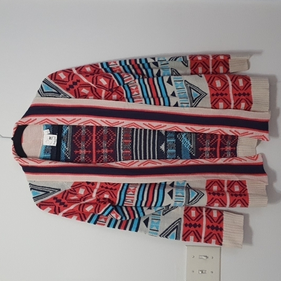 Pink Owl Apparel Navajo Knitted Multicolor Cardigan - Picture 1 of 8